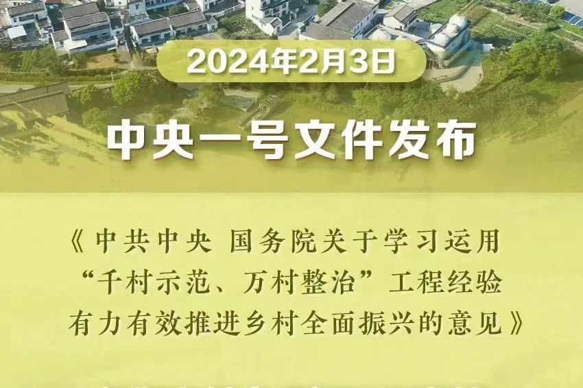 2024年中央一号文件发布，涉及乡村医疗建设五大重点